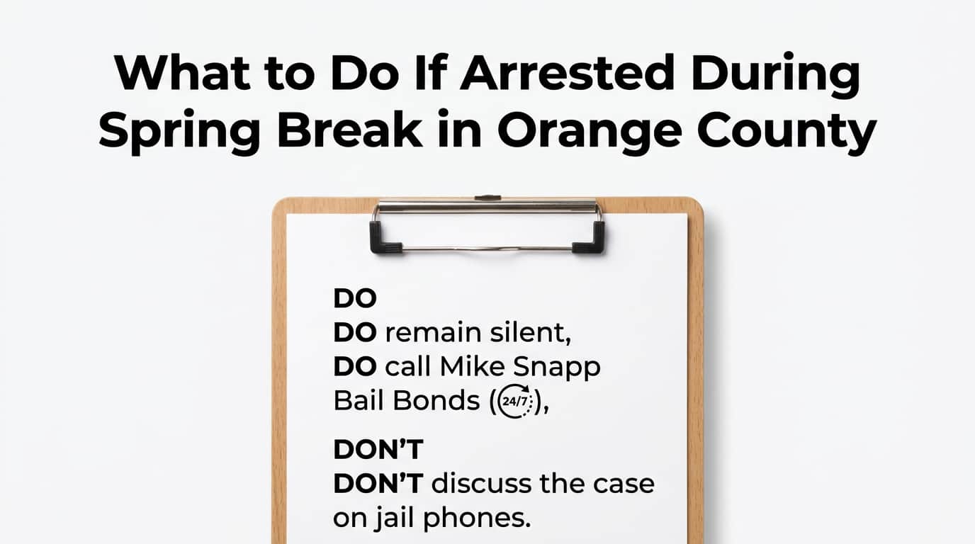 Arrested During Spring Break in Orange County? Do This First